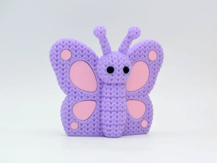 Purple Knitted Butterfly