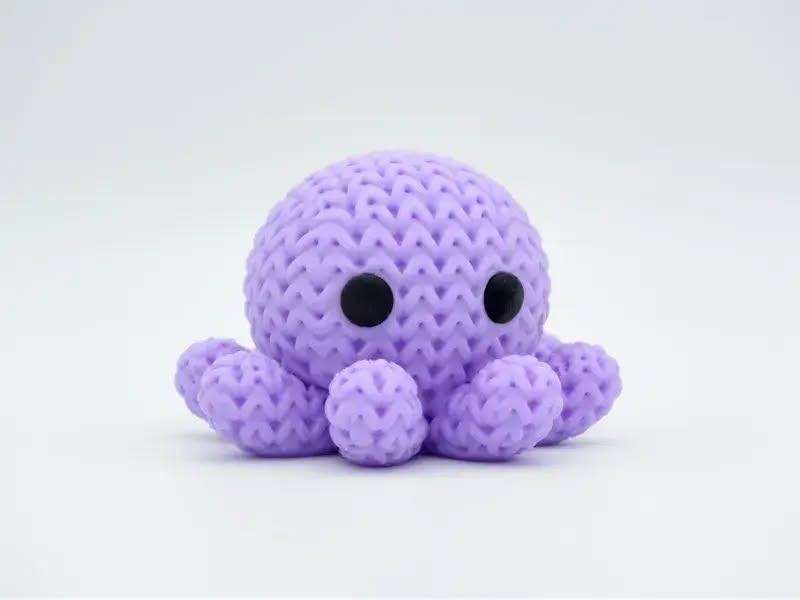 Purple Knitted Octopus